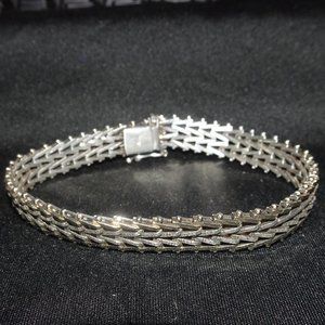 925 Silver Italy V Line Bracelet